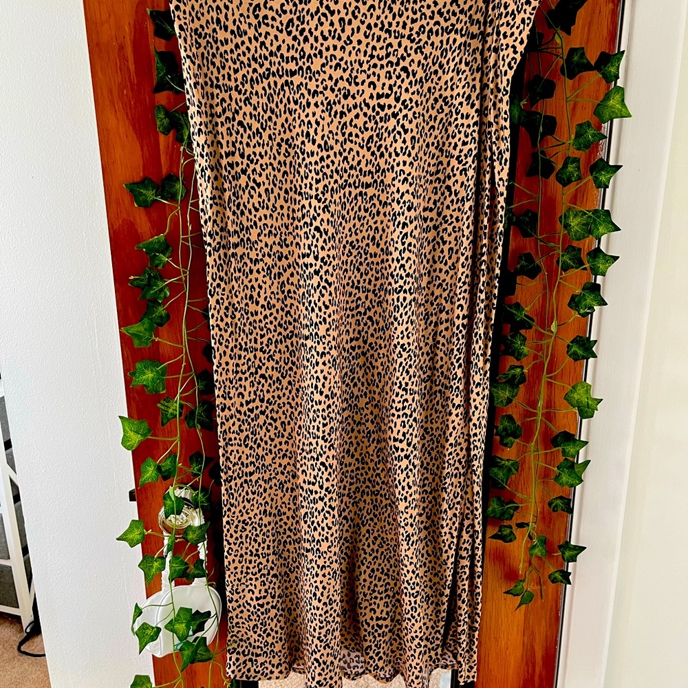 Kohls granny skirt brown leopard. New no tags. Size XL